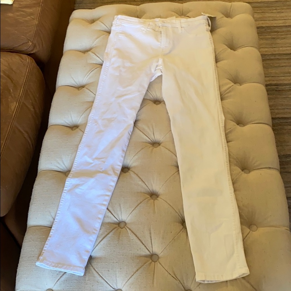 White High Waisted Jeans